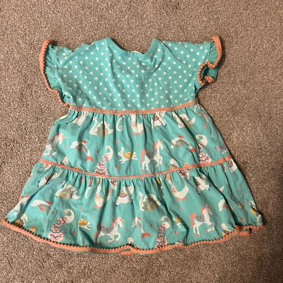 Matilda Jane Blue Fun at the Circus Girl's Short Sleeve Dress - Picture 7 of 7